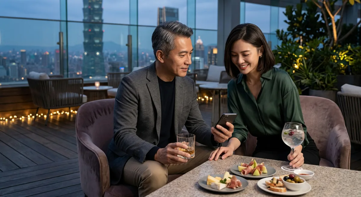 Sugar Daddy 配對溝通與個人檔案示意圖